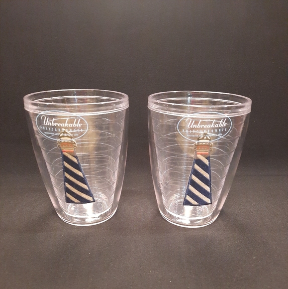 Insulated Tumblers Lighthouse Design ~ NEW ~ Set Of 2 - Picture 1 of 6